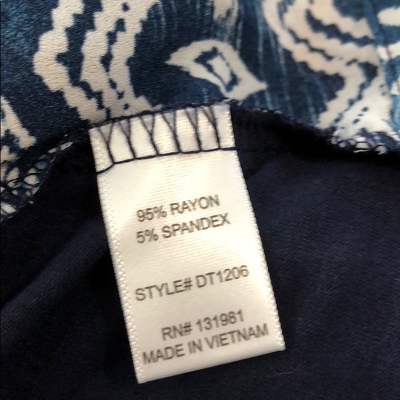 NAIF double layer look shirt top blue white - Picture 4 of 5